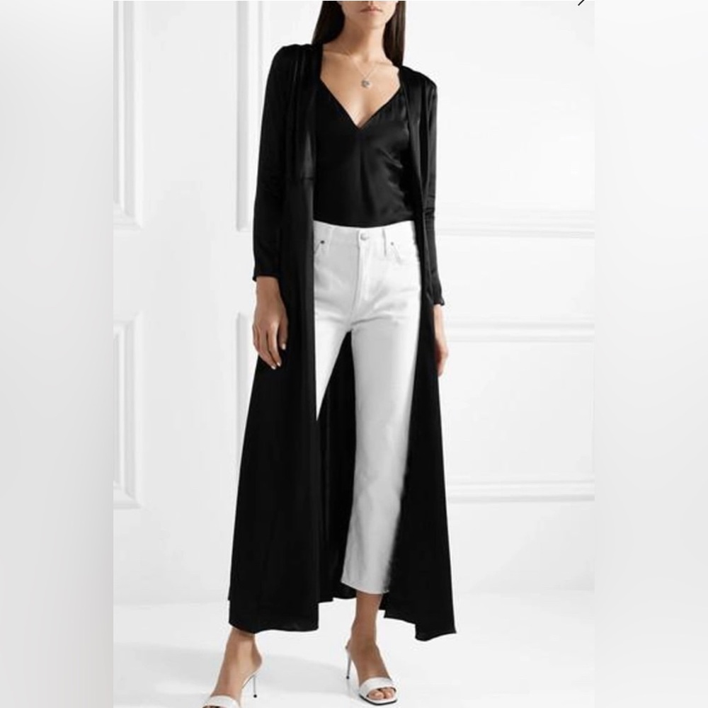 we are LEONE Black Silk Robe
